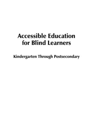 cover image of Accessible Education for Blind Learners